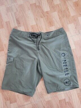 O'Neill Olive Green Men's Board Shorts with Side Pocket